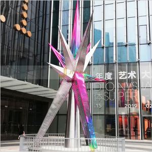 Escultura Luminosa de Acero Inoxidable Hecha a Mano para Decoración de Parques al Aire Libre - Product Image 2