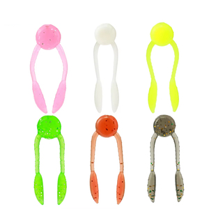 20 piezas/bolsa de señuelos flotantes de TPE suave tipo gusano, 33 mm, 0.28 g, de silicona, artificiales, para pesca de lubina y carpa - Product Image 1