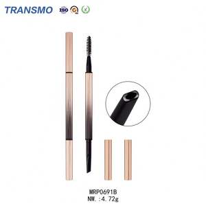 Crayon à sourcils doré dégradé, logo personnalisé, crayon à sourcils doré, double face, crayon à sourcils vide - Product Image 1