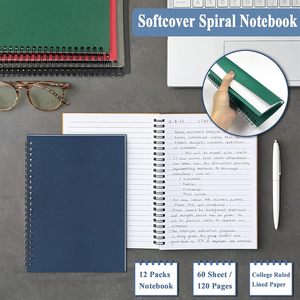 Petit carnet plié <span class=keywords><strong>avec</strong></span> reliure, lot de 12, 120 pages lignées, couverture rigide en carton, cahiers et blocs-notes <span class=keywords><strong>pour</strong></span> l'école et la maison - Product Image 2