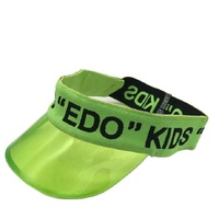 Casquette de soleil pour enfants en plastique transparent avec visière, bande élastique, protection UV, respirante, décontractée, pour sports de plein air, été, plage