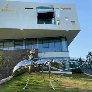 Scultura di formica in acciaio inossidabile grande statua animale in metallo da giardino - Product Image 3