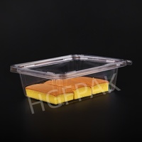 Boîte d'emballage alimentaire transparente en PET/RPET jetable de 12 oz avec bande de déchirement, idéale pour les noix, les biscuits et les produits de boulangerie