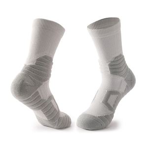 Chaussettes de sport professionnelles pour hommes, mi-mollet, en tissu éponge, absorbantes, antidérapantes, à semelle épaisse et respirantes - Product Image 4