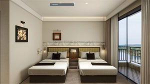 Muebles de Dormitorio para Hotel de 3 Estrellas, Económicos y Personalizados, Cama Doble Moderna con Cabeceras Tapizadas, Mesitas de Noche, Armario y Mueble para TV - Product Image 6