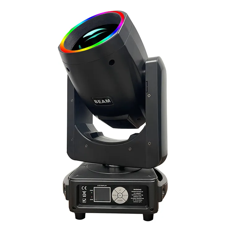 ไฟสปอตไลท์ LED สีรุ้ง295W แบบใหม่ไฟ RGB วงกลมขยับหัวแบบ Sharpy สำหรับงานไนท์คลับ