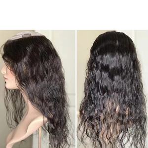 Coberturas de Cabello Humano Ondulado <span class=keywords><strong>con</strong></span> Base Mono para Mujeres, Piezas de Cobertura de Cabello <span class=keywords><strong>con</strong></span> Base de Seda y Parte Libre para Cabello Fino o Blanco - Product Image 3