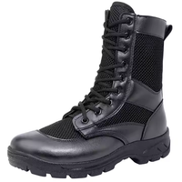 Chaussures de randonnée tactiques respirantes en maille de haute qualité avec lacets, semelle extérieure en caoutchouc mi-mollet, bottes de sécurité pour le travail et l'entraînement en gros