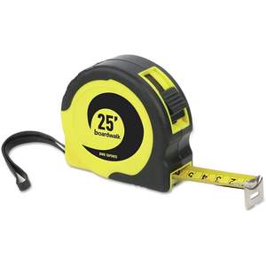Boardwalk BWKTAPEM25 25 pieds 1/16 pouce Ruban à mesurer de graduation à prise facile noir/jaune - Product Image 2