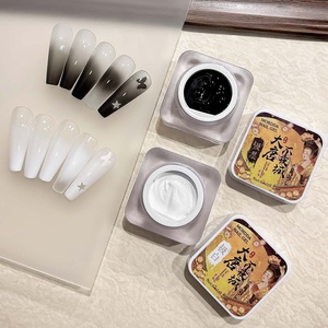 Vernis à ongles UV CPNP personnalisé <span class=keywords><strong>noir</strong></span> <span class=keywords><strong>et</strong></span> blanc, colle à ongles à séchage LED, longue tenue, haute saturation, épais, non toxique, pour nail art - Product Image 5