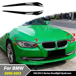 Accessoires de décoration pour les sourcils des phares d'automobile pour BMW Série 3 E92 E93 325i 330i 330d 335i 335d LCI 2010 2011 2012 2013 - Product Image 1