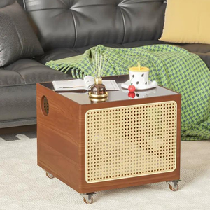 Massief Hout Rotan Multifunctioneel Nachtkastje Menselijk Huisdiervriendelijk Huishoudelijk Meubilair Voor Slaapkamer Woonkamer Knoop Huisdier Huis - Product Image 1