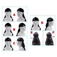 Logo personnalisé quantité minimale de commande bas 19 couleurs Silky Durag avec longue queue large sangle pour hommes femmes Soie Satin Durag Headwraps Wave Cap