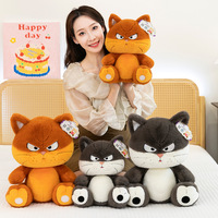 Nouvelle Peluche Chat Mignon de 35 cm, Coussin de Sommeil avec Rembourrage en Coton PP Ultra Doux, Lavable, Design Adorable, Anti-Stress, Vente en Gros