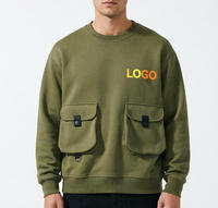 Unisex Reißverschluss-Kapuzenpullover Regular Fit Streetwear Übergröße M-8XL Polyester/Baumwolle Fleece Utility Herbst Bestickt