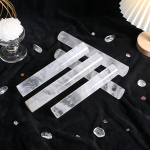 Wholesale Polished Natural <b>Crystal</b> Wand Reiki Clear Quartz Cylinder <b>Crystal</b> Cylinder for Decoration - Product Image 1