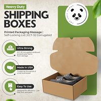 Boîte pliante en carton kraft durable, écologique, avec logo personnalisé, pour expédition, envoi postal, boîte cadeau