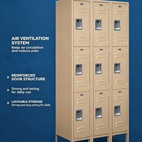 STORION 9 Casiers métalliques de qualité commerciale, 3 colonnes, 9 compartiments, construction entièrement métallique, écologique, armoire durable