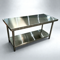 Table de travail en acier inoxydable sur mesure, équipement de cuisine, table de travail en acier inoxydable pour cuisine