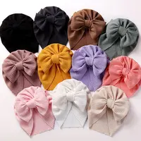 Y220210 bandanas turbante, tiara para bebês, crianças, 2 camadas, laço, acessórios, faixas de cabelo, envoltório para cabeça