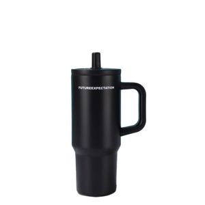 Travel Office Mug 24oz Stainless Steel Vacuum Tumbler with Portable Handle <b>Reusable</b> <b>Straw</b> and Lid - Product Image 4