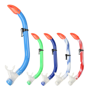 Nouveau design fournisseur d'équipement de plongée Embouchure en silicone Tube respiratoire d'entraînement de natation <span class=keywords><strong>sous</strong></span>-marine <span class=keywords><strong>Tuba</strong></span> semi-sec <span class=keywords><strong>pour</strong></span> enfants - Product Image 1