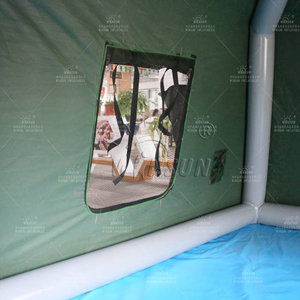 Tente de camping gonflable WINSUN orange en PVC imperméable pour le camping familial en plein air, les fêtes, la location et l'usage commercial - Product Image 4