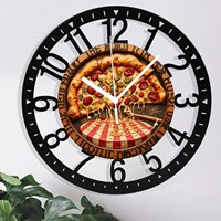 Horloge murale circulaire en fer de 25 cm au design contemporain, style simple et silencieux