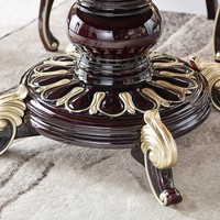 Ensemble table et chaises de salle à manger en bois massif de style européen, plateau en marbre, plateau pivotant, démontable, assemblable, haut de gamme, vintage, pour la maison