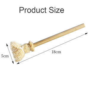 Éponge en bois naturel, brosse à tasses portable, antiadhésive, réutilisable pour le nettoyage de la cuisine domestique - Product Image 4