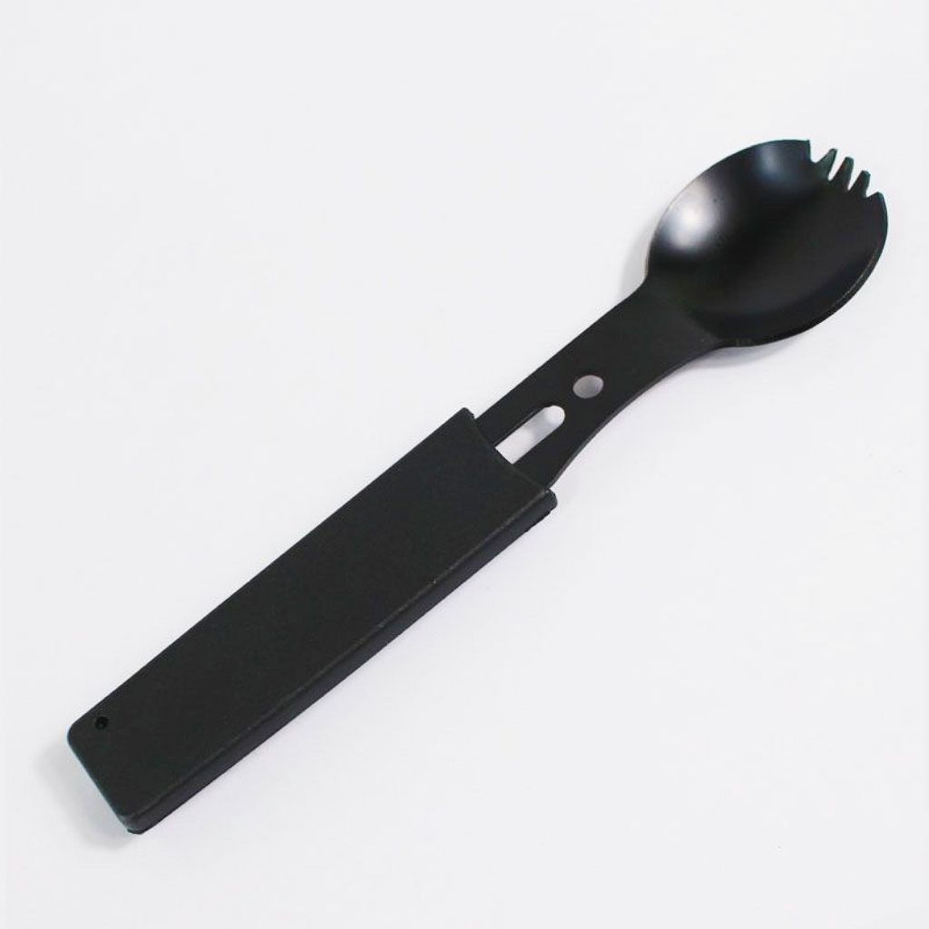 Multifunctional integrated knife and spoon [black]