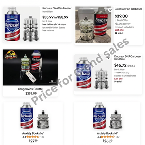 Réplica 1:1 del accesorio de la película Jurassic Park: Lata criogénica Barbasol, congelador de embriones de ADN de dinosaurio de metal mecanizado por CNC con estante desplegable y viales - Product Image 5