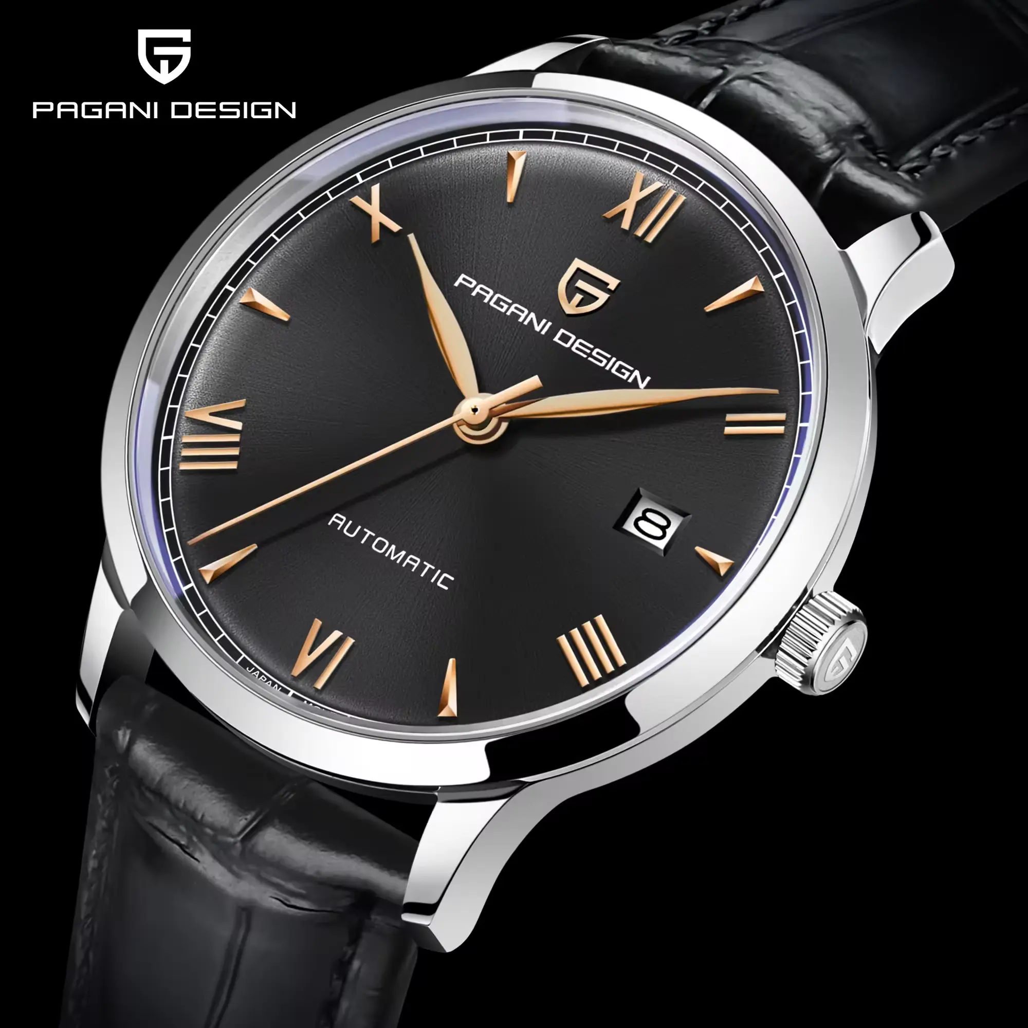 PAGANI DESIGN 1759 Pilot Men Mechanical Watch Sapphire Glass Automatic Classics Waterproof Leather Watches