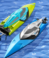Bateau télécommandé RC 2,4 GHz, modèle de simulation de bateau rapide, électrique, haute vitesse, pour enfants, piles incluses, utilisable dans les piscines et les lacs