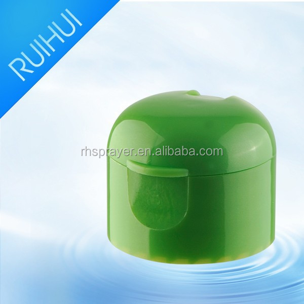 Durable no derrame 18/410 flip top tapa de plástico para botella cosmética