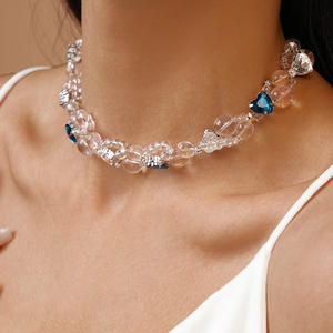 תכשיטי אופנה 2025 תכשיטי אופנה משובצת יהלומים יוקרה משובצת קריסטל מלאכותי אהבה חרוז אבני חן לנשים - Product Image 3