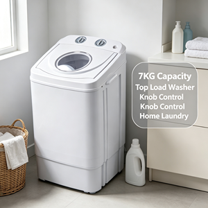 Lavadora Portátil Semiautomática Individual al por Mayor, 400W, Capacidad de Lavado de 7KG, Tamaño Portátil, Ideal para Espacios Pequeños - Product Image 5