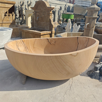 QUYANG Design de bâtiment moderne salle de bain baignoire décorative en pierre naturelle baignoire autoportante en marbre conque