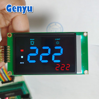 Taille personnalisée VA écran noir couleur 3 chiffres 7 segments panneau d'affichage LCD avec rétro-éclairage blanc pour appareil ménager
