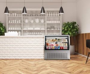 Vitrines réfrigérées à gâteaux Présentoir à gâteaux Réfrigérateur en verre incurvé Présentoir frontal à viande Deli Case Réfrigérateur commercial Congélateur - Product Image 5