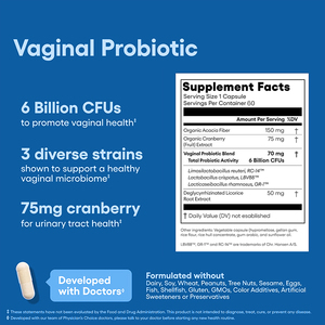 Nahrungsergänzungsmittel für die Vaginalgesundheit von Erwachsenen, Lactobacillus Reuteri Probiotika-Kapseln, 60 Stück, Hormonausgleich, 6 Milliarden Kulturen - Product Image 2
