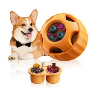Mainan Gigit anjing interaktif mainan Main Puzzle Dispenser pelacak dapat diisi ulang karet alami untuk penggunaan dalam ruangan anjing besar - Product Image 1