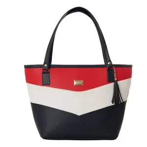 Bolso Tote para Mujer Fana Carola, Cuero PU, Bloques de Color, Cierre de Cremallera, Elegante, Uso Diario, Primavera, Verano, Invierno - Product Image 1