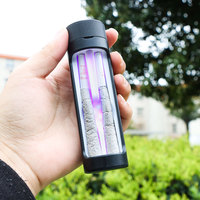 Conteneur à cigarettes LED bocaux de stockage de tabac rotatifs avec étui à cigarettes en acrylique léger peut stocker 3 Tubes coniques accessoires