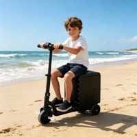 Valise trottinette électrique unisexe FUTURE JOY avec roues pivotantes, chargement rapide USB, ABS, 20 pouces, bagage cabine, serrure TSA, capacité 350 lbs