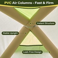 Carpa de Playa Inflable OEM/ODM con Arco, 4m², Puerta Única, Tres Ventanas, Protección Solar UPF 50+, Portátil y Flotante