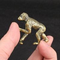 Mini laiton gorille statue singe ornements cuivre artisanat en gros