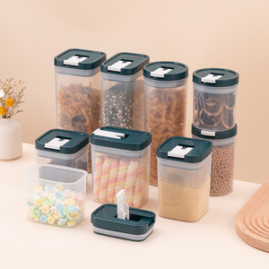Bocaux carrés de stockage de cuisine de 960ml avec couvercle d'étanchéité - Product Image 5