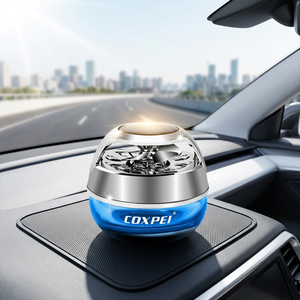 Purificateur d'air de voiture solaire rotatif, parfum océanique longue durée (31-60 jours), à placer sur le siège, en alliage d'aluminium - Product Image 1
