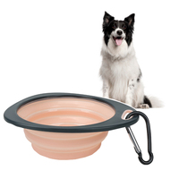 Bol d'alimentation pour chien portable TPR durable bol d'eau pliable pour chat plat d'arrosage pliable pour animaux de compagnie pour l'extérieur